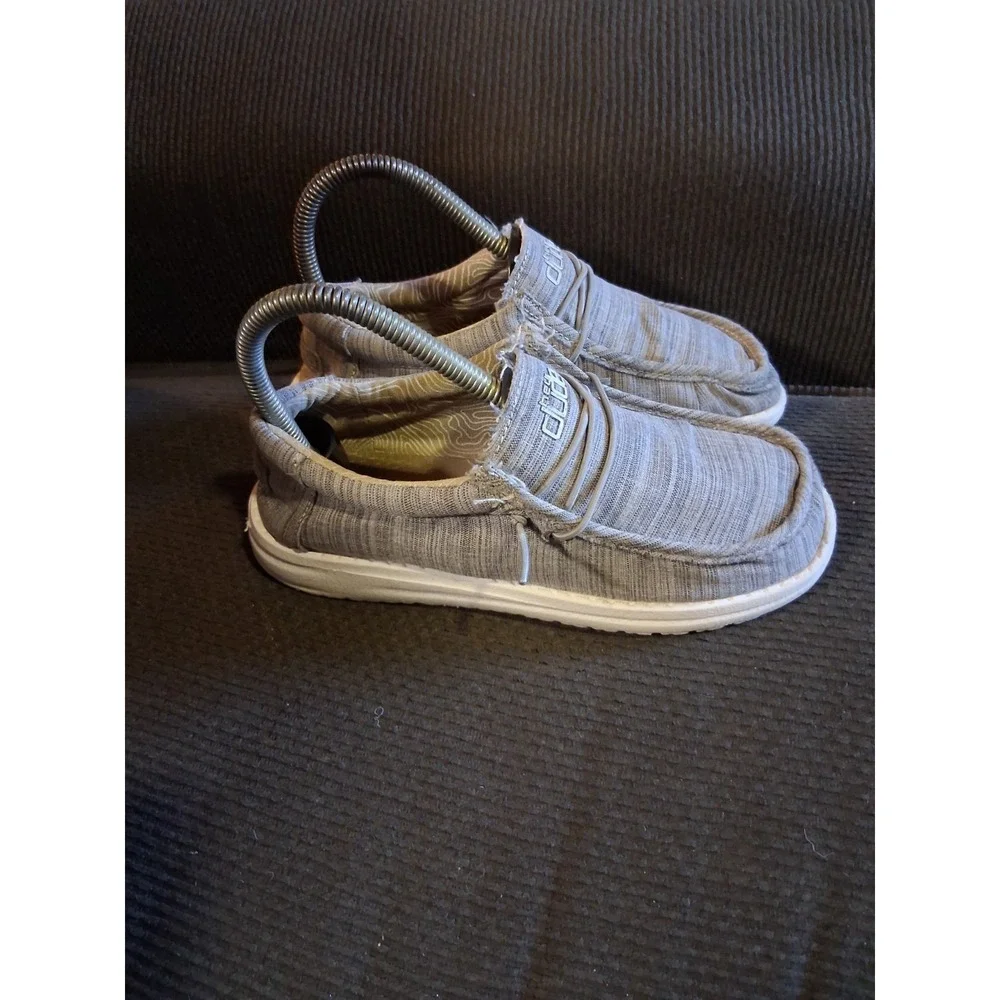Hey Dude Wally Youth Blend Linen‎ Stone US Youth Size 3 Women's 4 40159-270